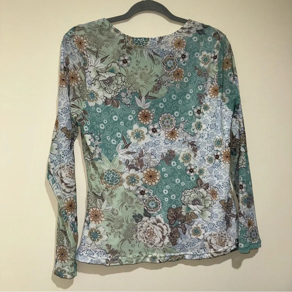 Women’s Vintage Coldwater Creek Y2K Paisley Print  with Glitter Details Top S: M - Picture 11 of 11